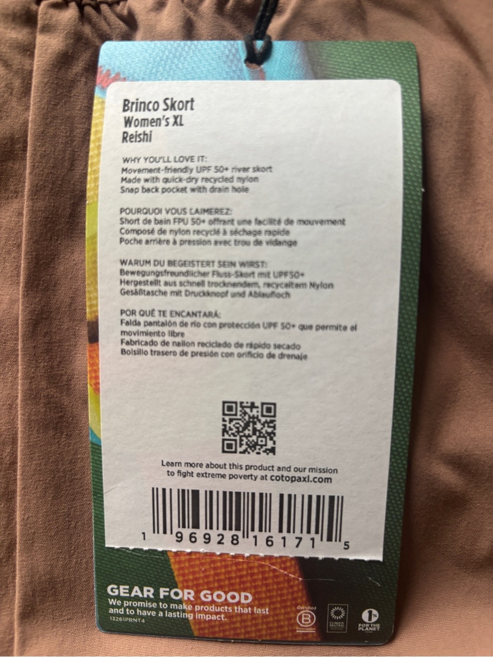 Cotopaxi Brinco Skort in Reshi Brown - Picture 2 of 7